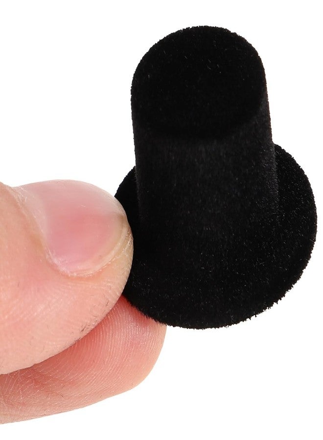 HAKIDZEL Clown Hat Decoration - 10Pcs Mini Black Top Hats for DIY Crafts Halloween and Christmas Decor Soft Flocking Material - Image 5